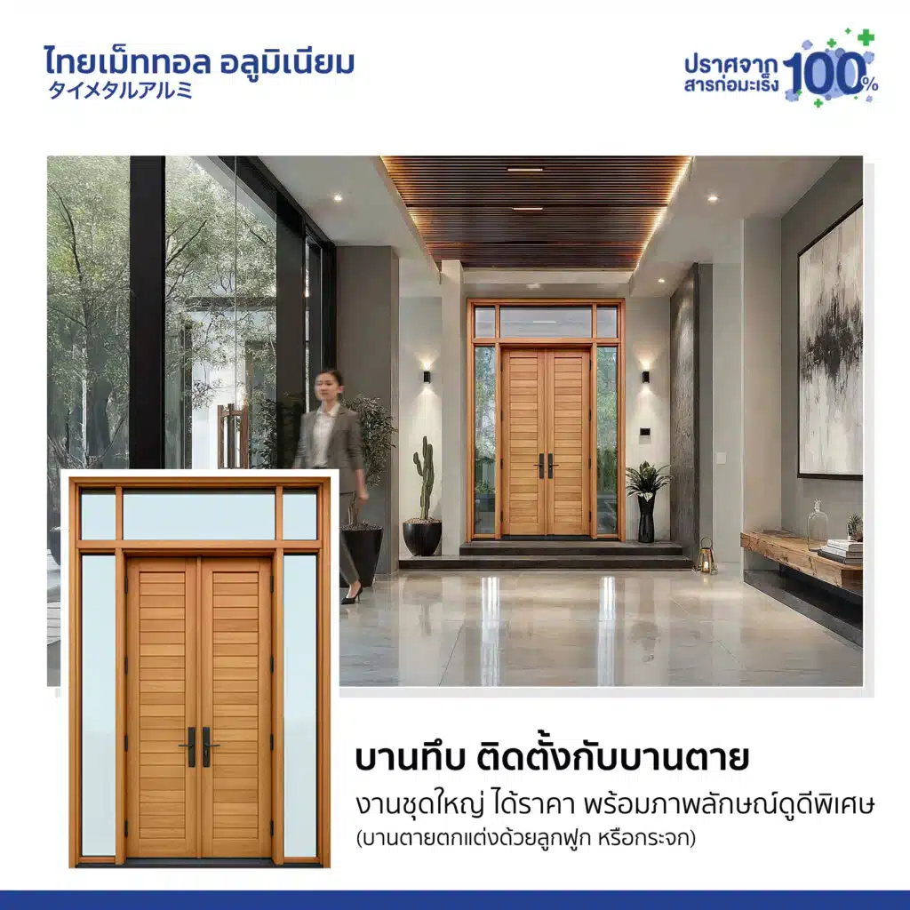 บานทึบ ติดตั้งกับบานตาย